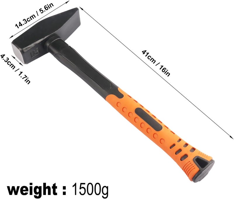 GENHAKON 2 Pack 3 lb Cross Peen Hammer, 3 Pound Cross Pein Hammer for Metalworking, Blacksmithing, Construction, Home Improvement, and Any Metal Fabrication Projects That Require Precision Striking,by - Image 2